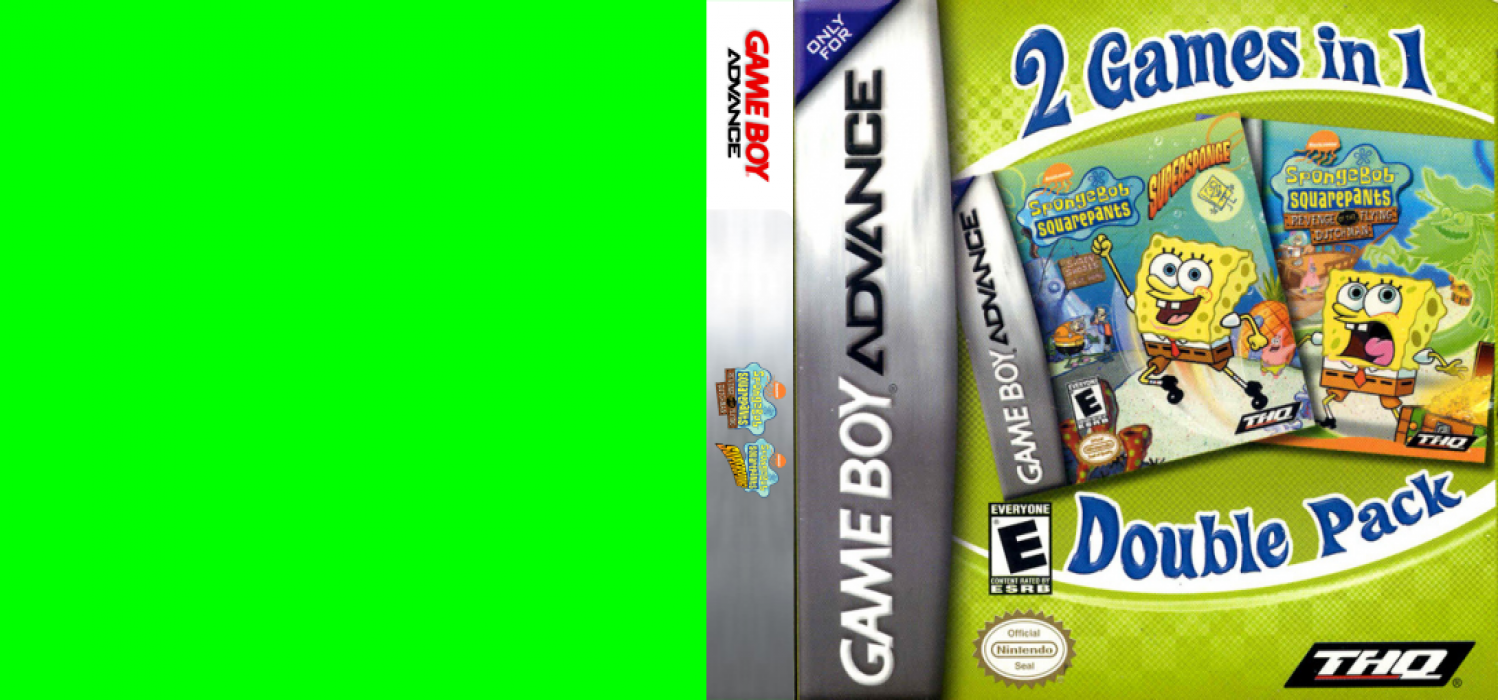 2 Games in 1 - SpongeBob SquarePants - Revenge of the Flying Dutchman + SpongeBob SquarePants - SuperSponge — box-texture (US)