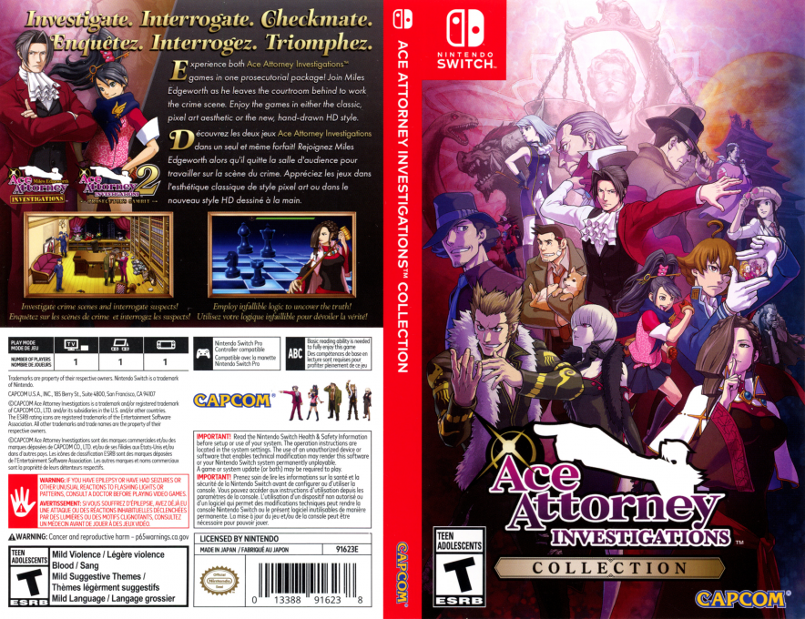 Ace Attorney Investigations Collection — box-texture (US)