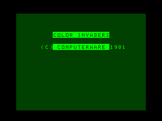 Color Invaders — sstitle (WOR)