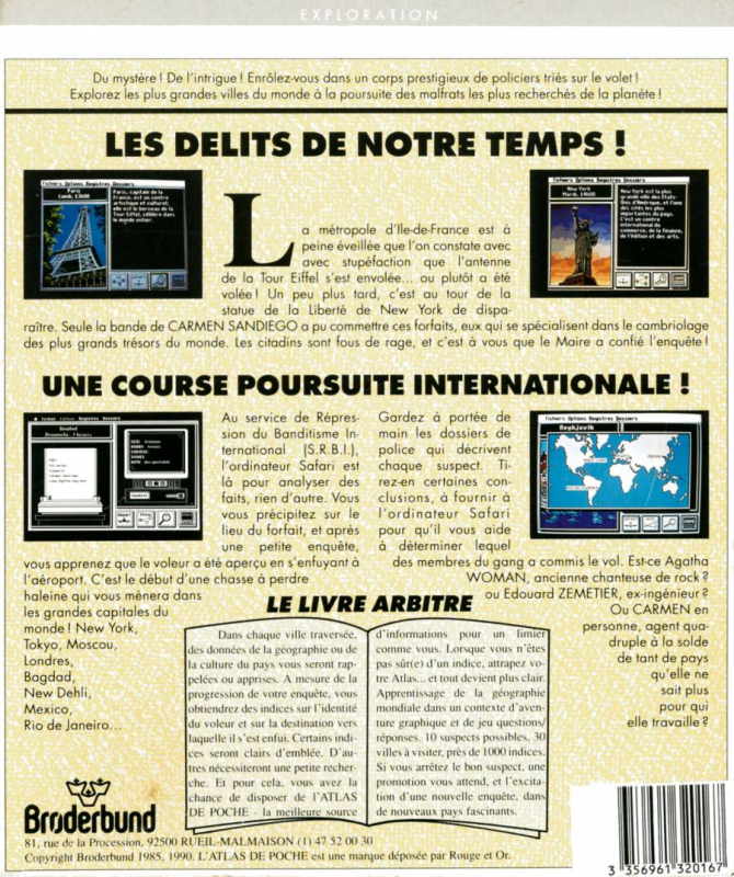 Where in the World is Carmen Sandiego? — box-2D-back (FR)