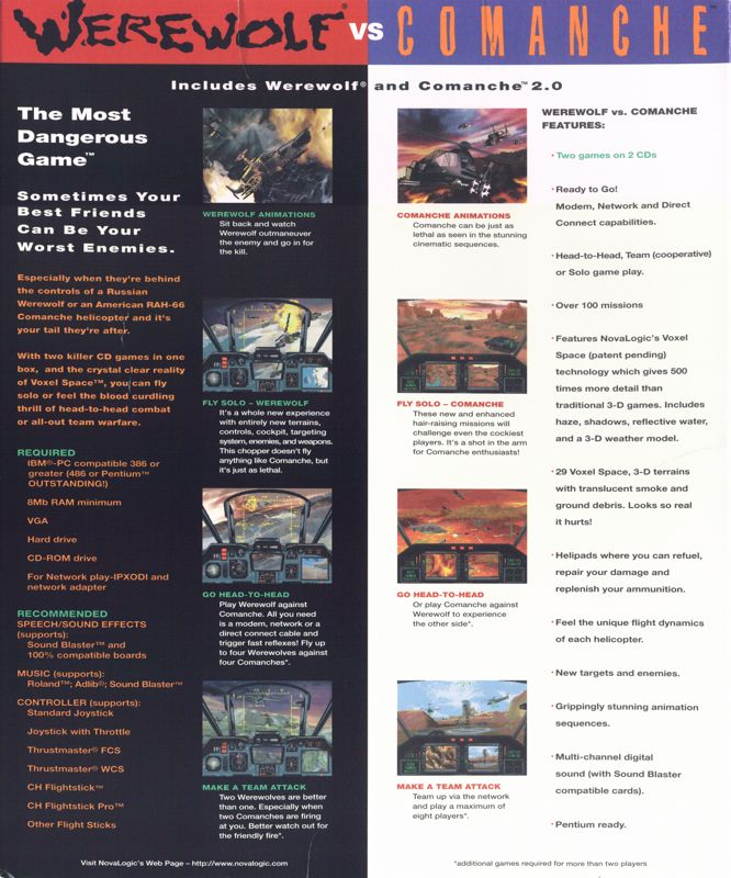 Werewolf Vs. Comanche 2.0 — box-2D-back (US)
