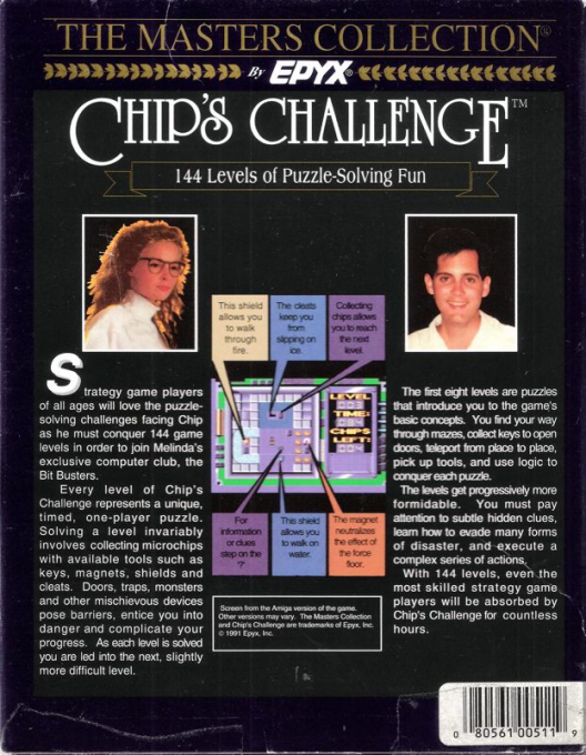 Chip's Challenge — box-2D-back (US)