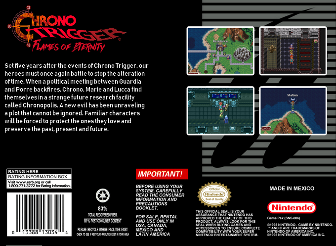 Chrono Trigger : Flames Of Eternity — box-2D-back (US)