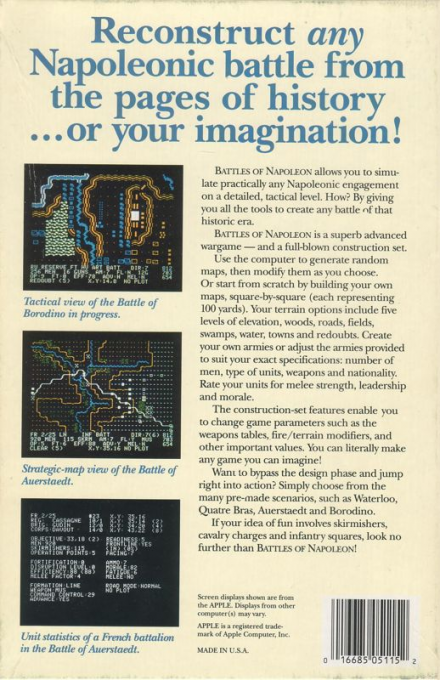 Battles Of Napoleon — box-2D-back (US)