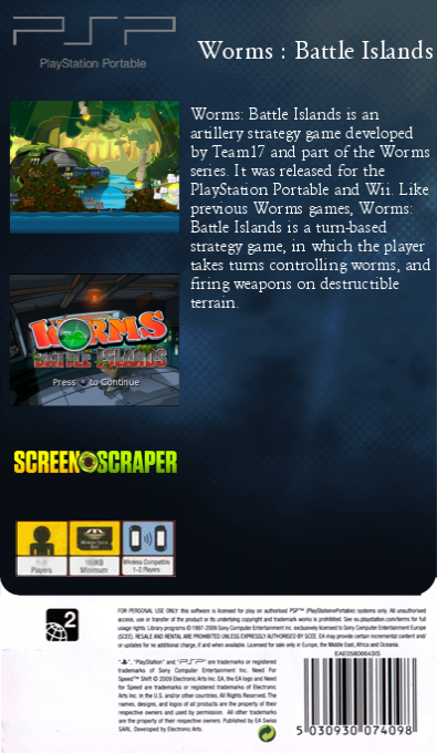 Worms - Battle Islands — box-2D-back (SS)