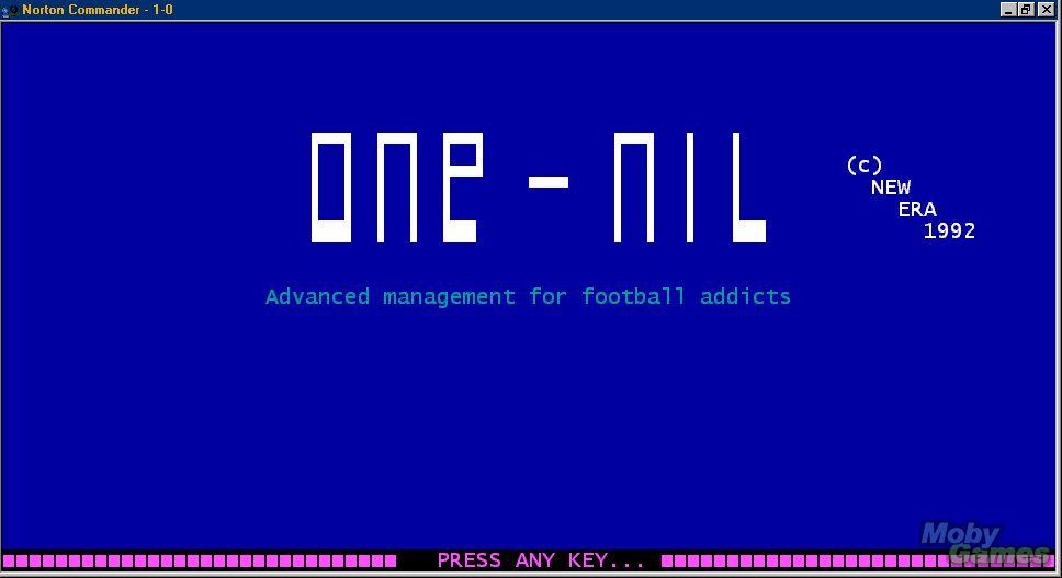 One-Nil Soccer Manager — sstitle (WOR)