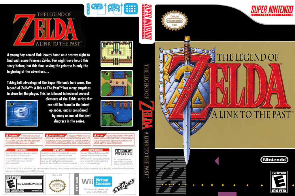 Legend Of Zelda - A Link To The Past — box-texture (US)
