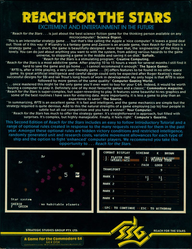 Reach for the Stars - The Conquest of the Galaxy — box-2D-back (WOR)