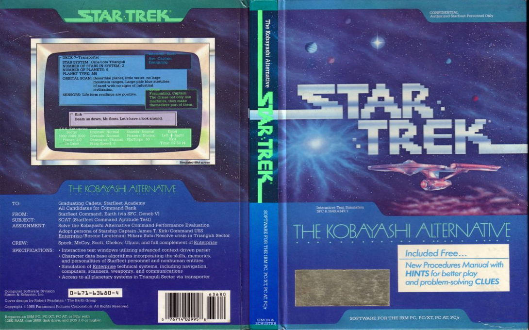 Star Trek - The Kobayashi Alternative — box-texture (EU)