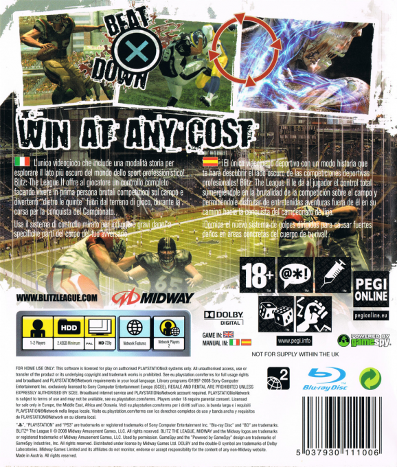 Blitz - The League 2 — box-2D-back (SP)