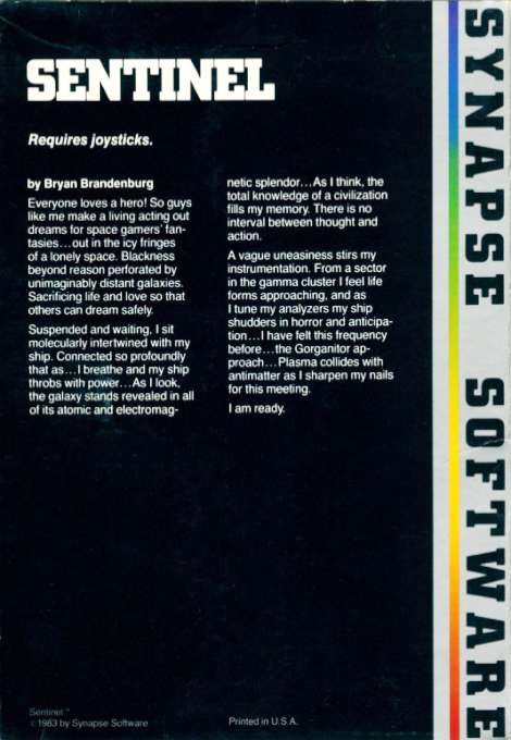 Sentinel — box-2D-back (US)