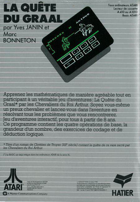 Quête du Graal, La — box-2D-back (FR)