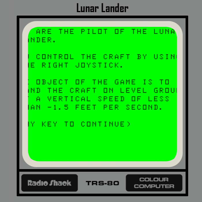 Lunar Lander box art