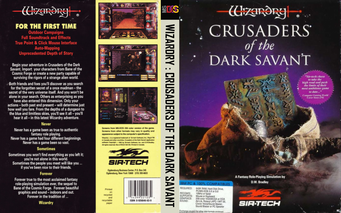 Wizardry - Crusaders of the Dark Savant — box-texture (US)