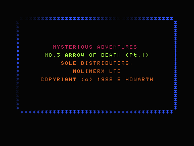 Mysterious Adventures No. 3 - Arrow of Death - Part 1 — sstitle (WOR)