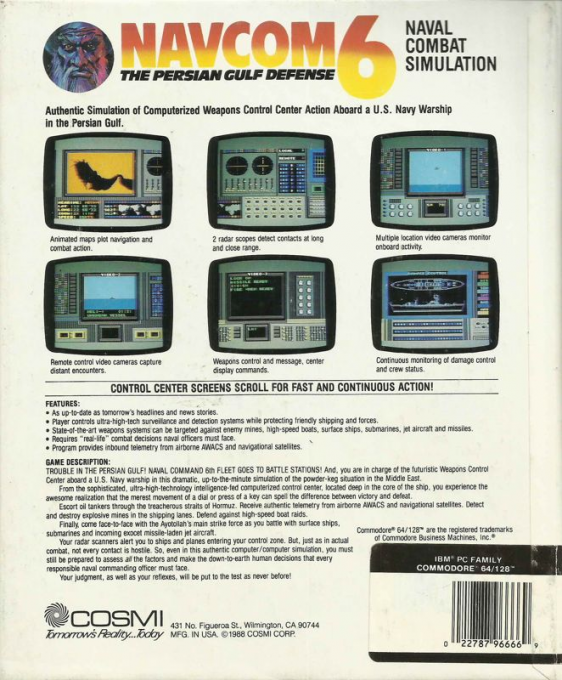 Navcom 6 - The Persian Gulf Defence — box-2D-back (US)