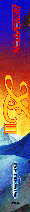 Ys 3 - Wanderers From Ys — box-2D-side (US)