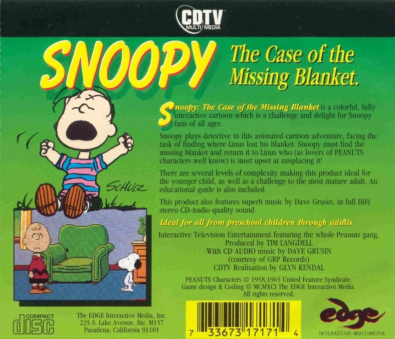 Snoopy - The Case of the Missing Blanket — box-2D-back (WOR)