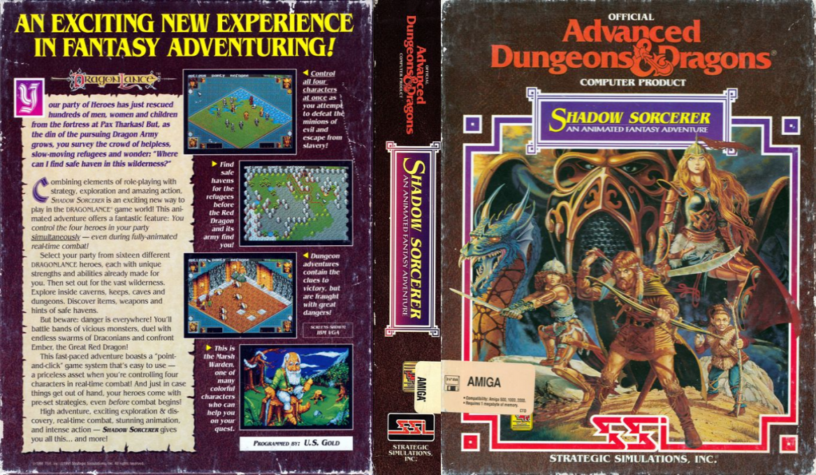 Advanced Dungeons & Dragons - Shadow Sorcerer - A DragonLance Role-Playing Adventure Vol,1 — box-texture (US)