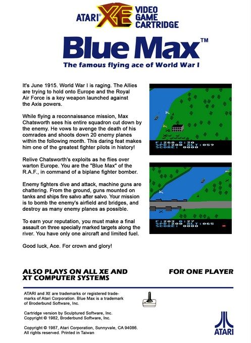 Blue Max — box-2D-back (US)
