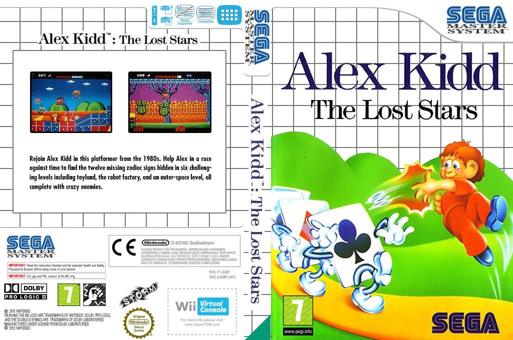 Alex Kidd: The Lost Stars — box-texture (EU)