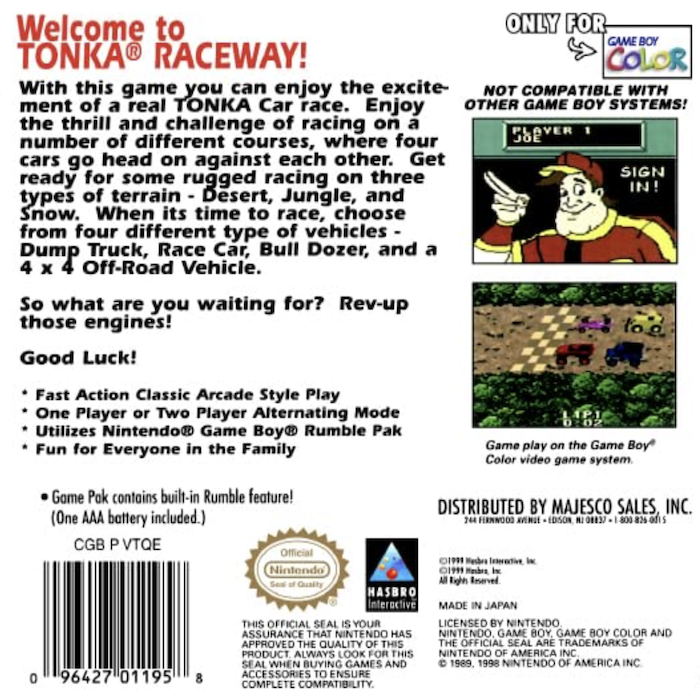 Tonka Raceway — box-2D-back (US)