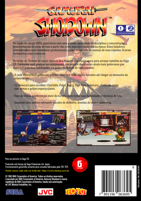 Samurai Shodown — box-2D-back (BR)