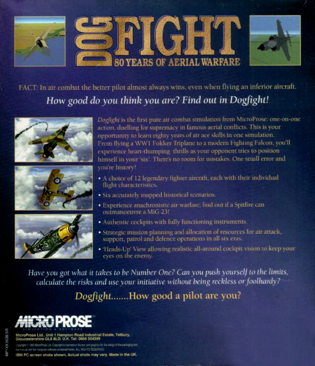 Dogfight - 80 Years of Aerial Warfare — box-2D-back (EU)