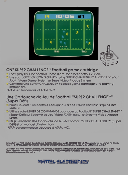Super Challenge Football — box-2D-back (EU)