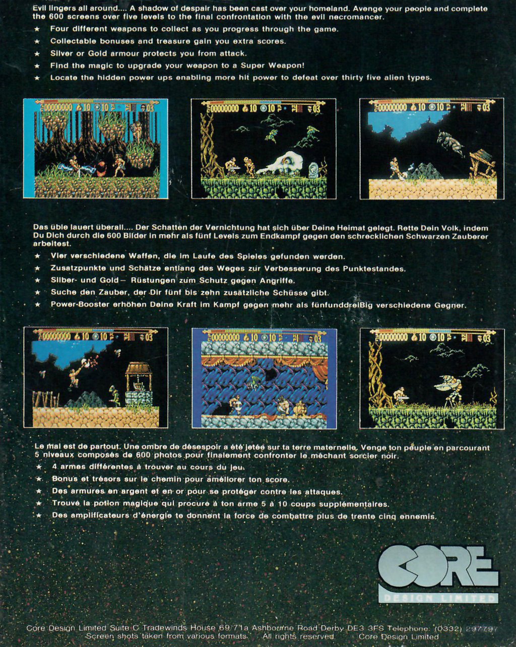 Torvak the Warrior — box-2D-back (WOR)
