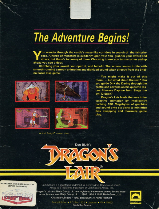 Dragon's Lair — box-2D-back (US)