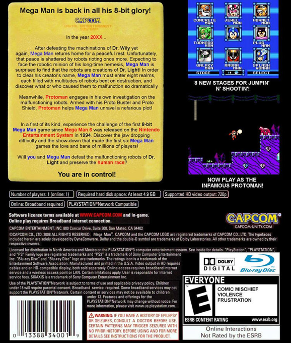 Mega Man 9 - The Ambition's Revival — box-2D-back (US)