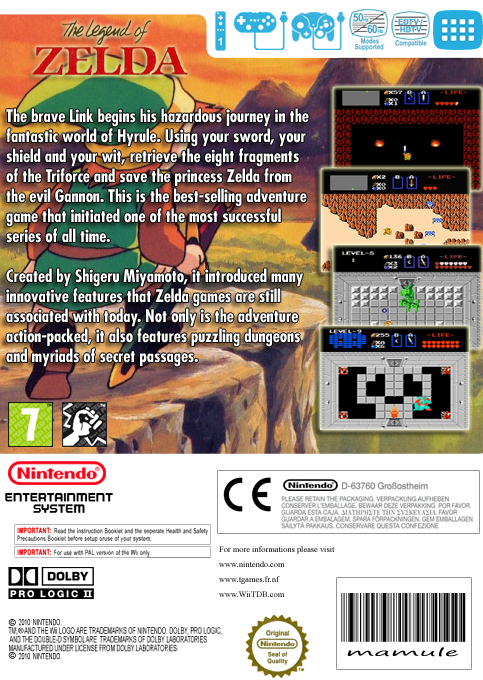Legend Of Zelda — box-2D-back (EU)