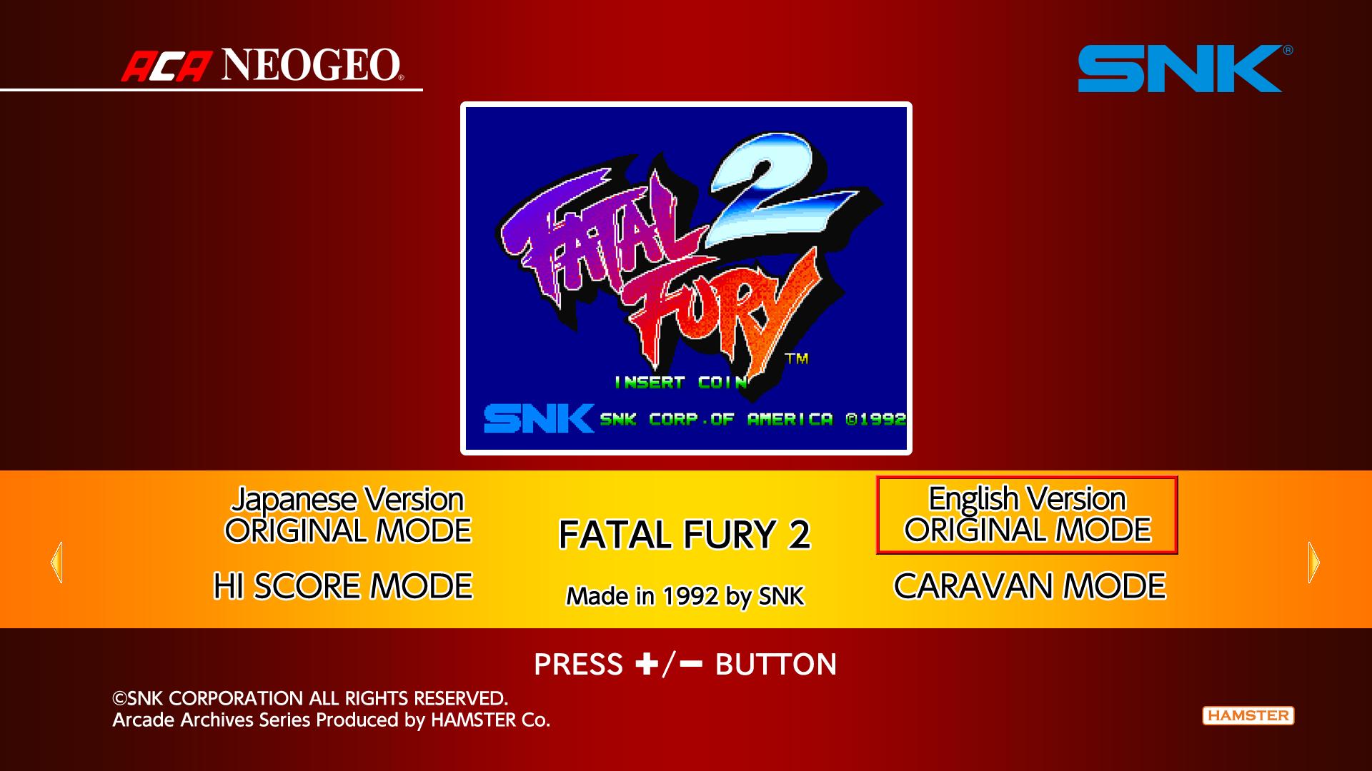 Aca Neogeo Fatal Fury 2 — sstitle (WOR)