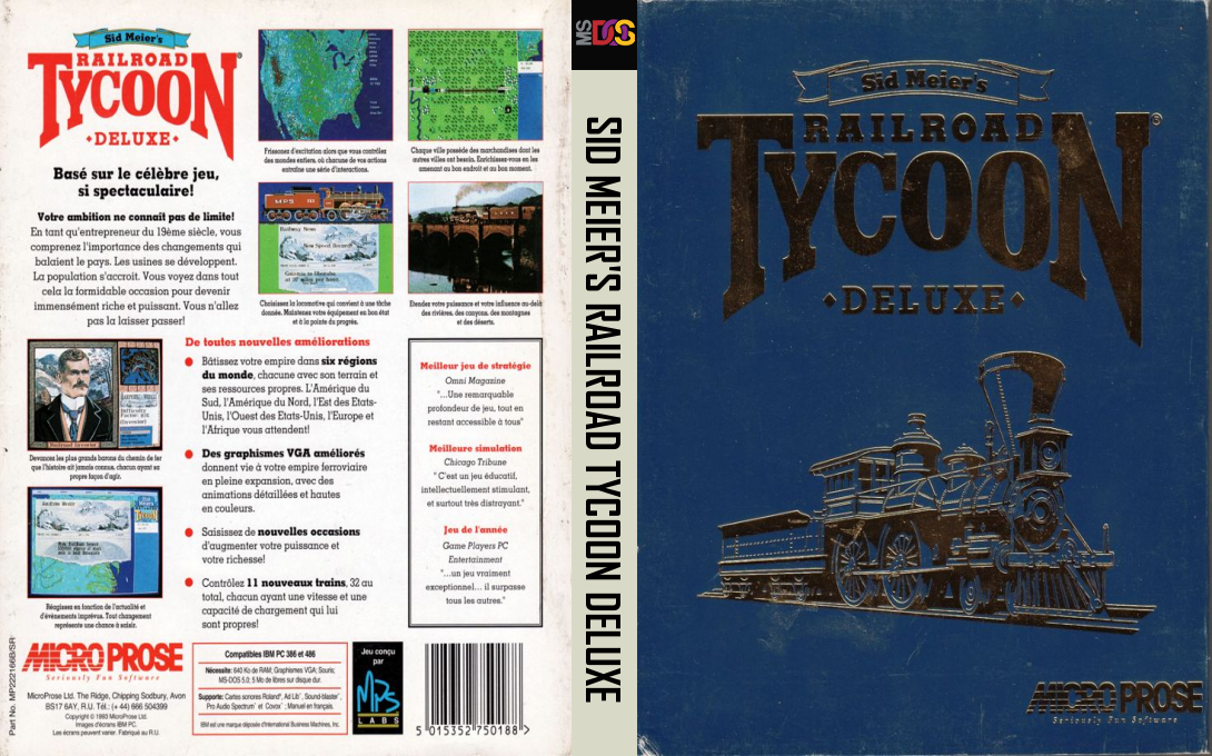Sid Meier's Railroad Tycoon Deluxe — box-texture (FR)