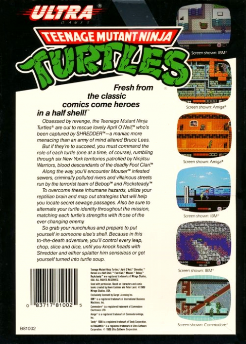 Teenage Mutant Hero Turtles - The Coin-op! — box-2D-back (US)