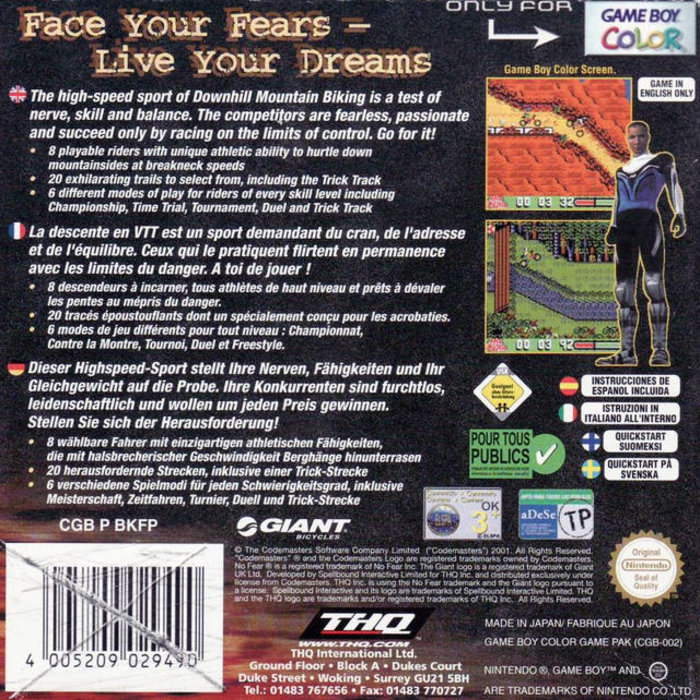 No Fear - Downhill Mountain Biking — box-2D-back (EU)