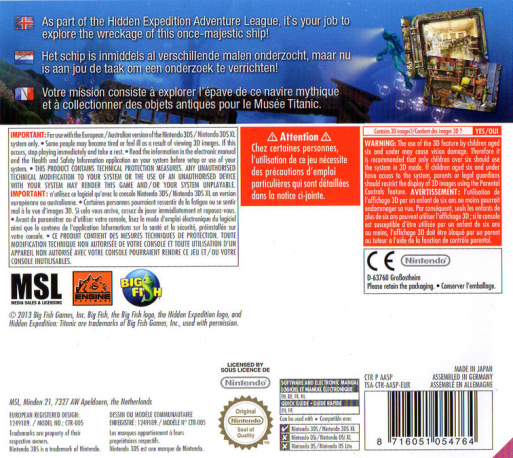 Hidden Expedition - Titanic — box-2D-back (EU)
