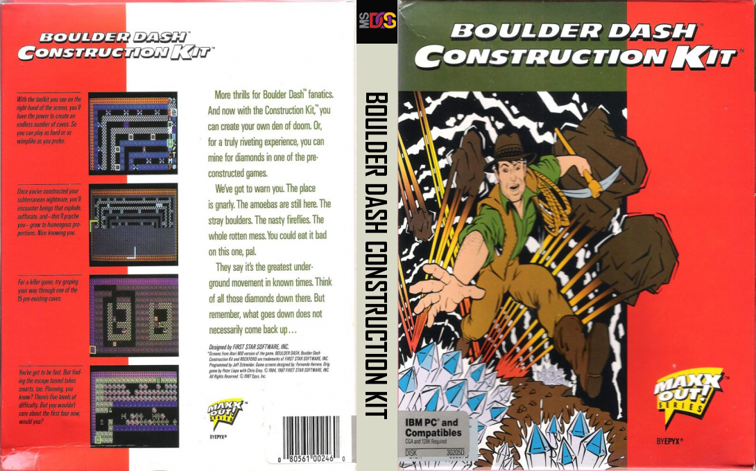 Boulder Dash Construction Kit — box-texture (US)