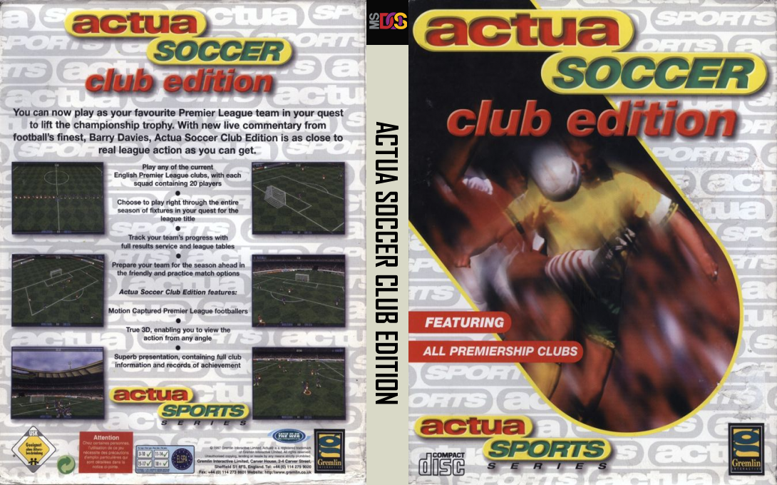 Actua Soccer - Club Edition — box-texture (EU)