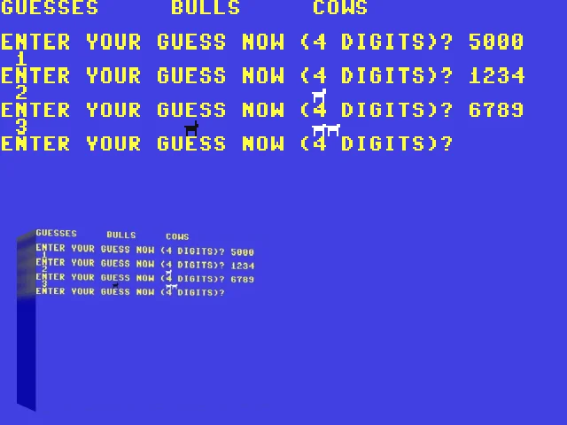 Bulls and Cows — mixrbv2 (WOR)