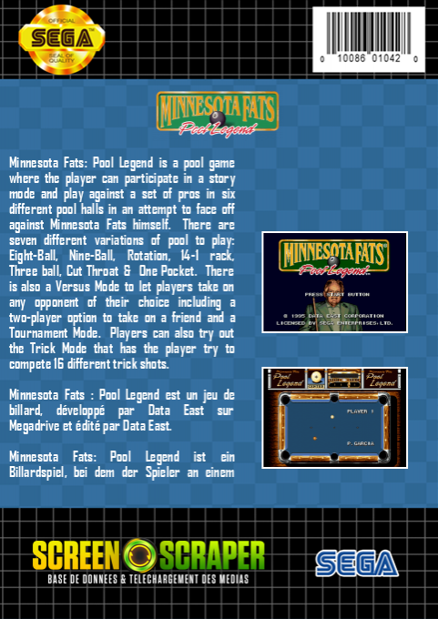 Minnesota Fats - Pool Legend — box-2D-back (SS)