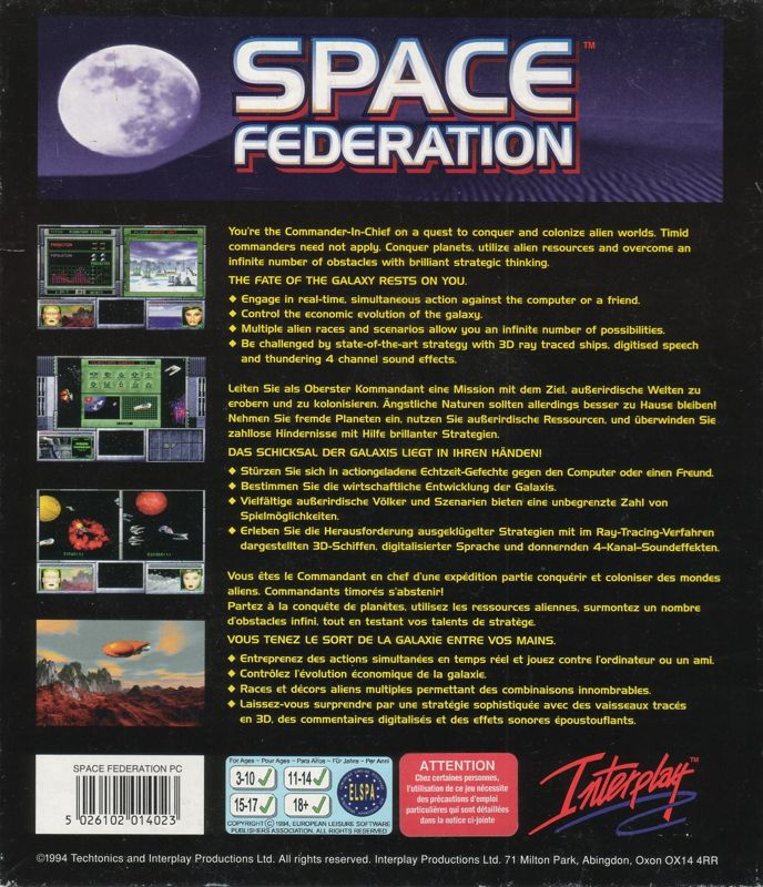 Space Federation — box-2D-back (EU)