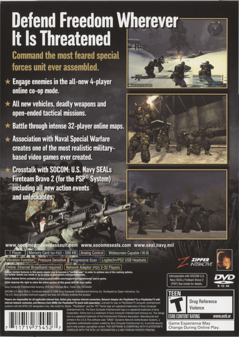 Socom - U.s. Navy Seals - Combined Assault — box-2D-back (US)