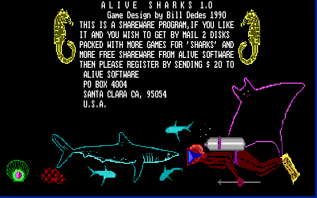 Alive Sharks box art