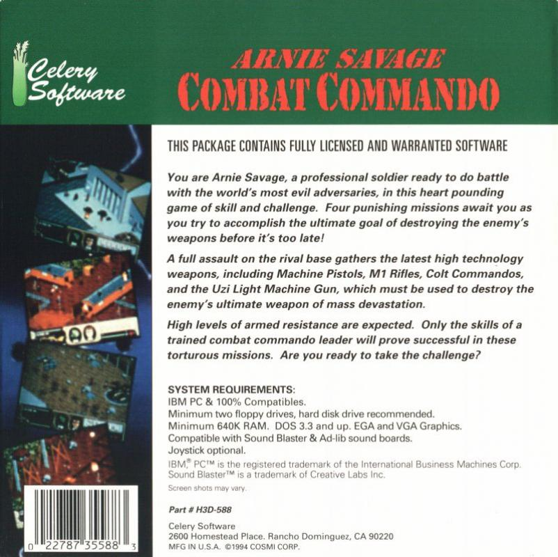 Arnie 2 — box-2D-back (US)