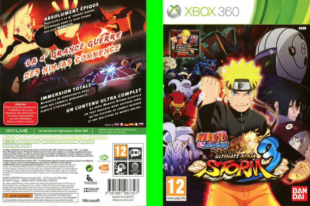 Naruto Shippuden - Ultimate Ninja Storm 3 — box-texture (FR)
