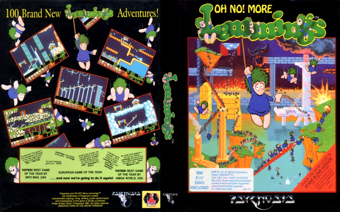 Oh No! More Lemmings — box-texture (US)