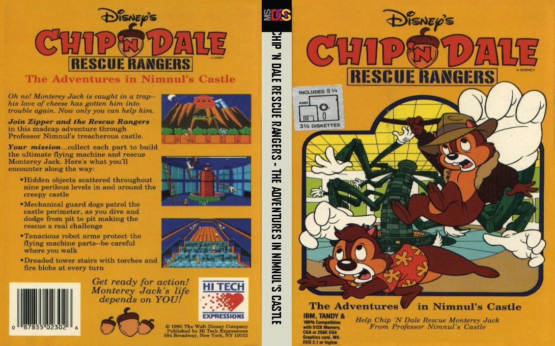 Chip 'n Dale Rescue Rangers - The Adventures In Nimnul's Castle — box-texture (US)