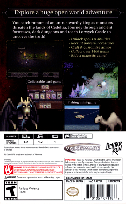 9th Dawn III - Shadow of Erthil — box-2D-back (US)